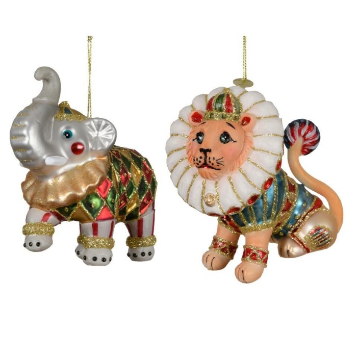 ANIMALI CIRCO VETRO H.10.9 3 ASSORTITI